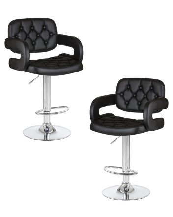 Набор 2 шт Стул барный DOBRIN TIESTO, чёрный