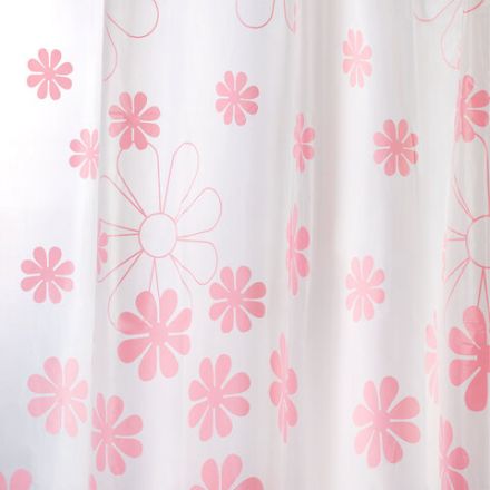 Шторка для ванной PEVA, 180х180 см, кольца в комплекте, 3 дизайна ассорти, ЦВЕТЫ, WBZ (ВБЗ), 700071