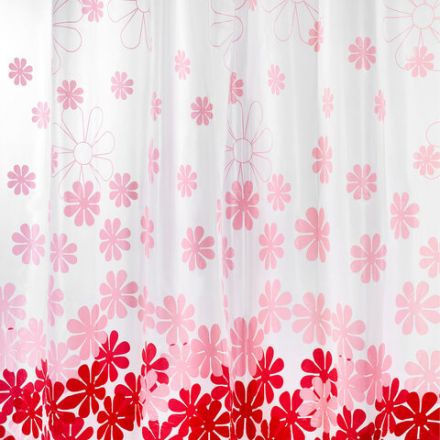 Шторка для ванной PEVA, 180х180 см, кольца в комплекте, 3 дизайна ассорти, ЦВЕТЫ, WBZ (ВБЗ), 700071