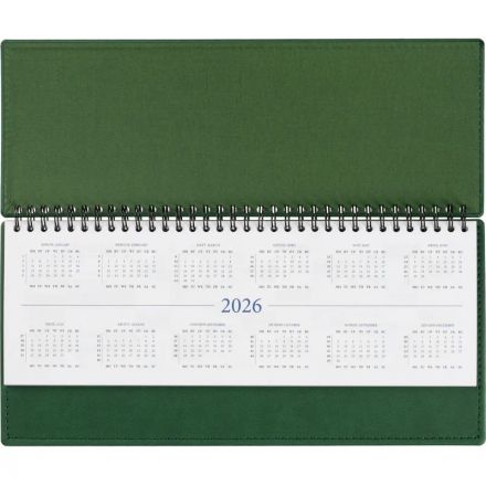 Планинг датированный 2026, зеленый 303х150 мм, 120 стр,АТТАСНЕ Вива