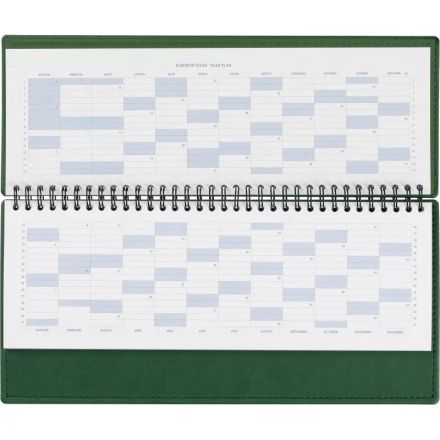Планинг датированный 2026, зеленый 303х150 мм, 120 стр,АТТАСНЕ Вива