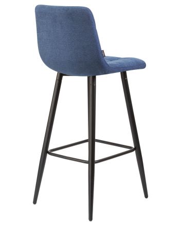 Набор 2 шт Стул барный DOBRIN NICOLE, черные матовые ножки, синяя ткань (UF860-14B)