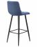 Набор 2 шт Стул барный DOBRIN NICOLE, черные матовые ножки, синяя ткань (UF860-14B)