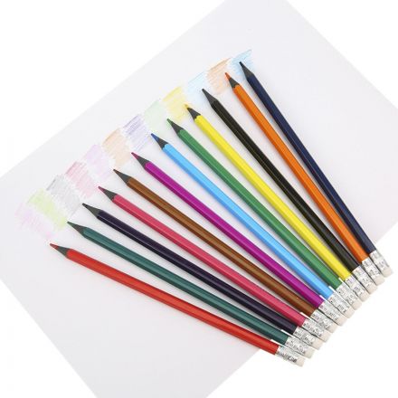 Карандаши цветные M&G, пластиковые, шестигран, стираемые, 18 цв/наб, в тубе