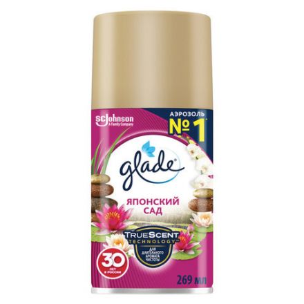 Сменный баллон 269 мл, GLADE "Японский сад" для автоматических освежителей, 864980