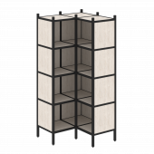 Loft Угловой внутренний стеллаж наборный VR.L-31 Денвер светлый/Чёрный металл 862*862*1869