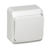 Выключатель 1-клав. SE Этюд Белый (BA10-001B) О/У