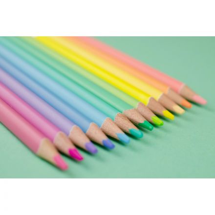 Карандаши цветные 24 цв. 3-гран, Kores Kolores Pastel, 93321