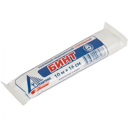 Перевяз. ср-ва Бинт стер.10мх16см, Навтекс/Life пл.32г 6498/8 ШК04901