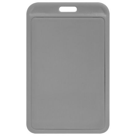 Бейдж вертикальный (85х54 мм), серый, МАТОВАЯ ПОВЕРХНОСТЬ, BRAUBERG EXTRA, 238813