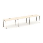 Estetica Рабочая станция на 3 места ES.RS-3.3-LK Сатин/Латте металл 4140*730*750