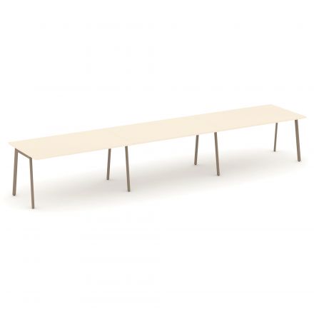 Estetica Стол переговорный ES.PRG-3.4-P Сатин/Латте металл 4740*980*750