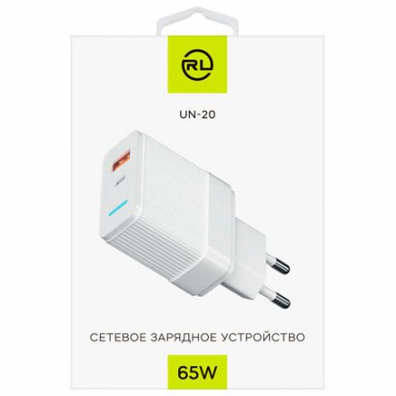 Зарядное устройство быстрое сетевое (220 В) USB QC3.0+Type-C PD 65 Вт, 3 А, RED LINE, УТ000033860 Зарядное устройство быстрое сетевое (220 В) USB QC3.0+Type-C PD 65 Вт, 3 А, RED LINE, УТ000033860