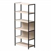 Стеллаж металлический высокий Everprof EVO 830х385x1840 Кашемир/Черный