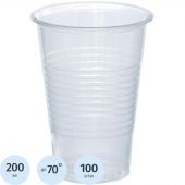 Стакан одноразовый 200 мл прозр.КОМУС ПП 100 шт/уп