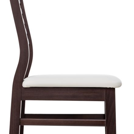 Стул Leset Кентукки, Венге, Белый, Экокожа