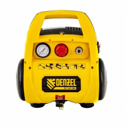 Компрессор поршневой безмасляный DENZEL РС 1/6-180 180 л/мин, 6 л (58057)