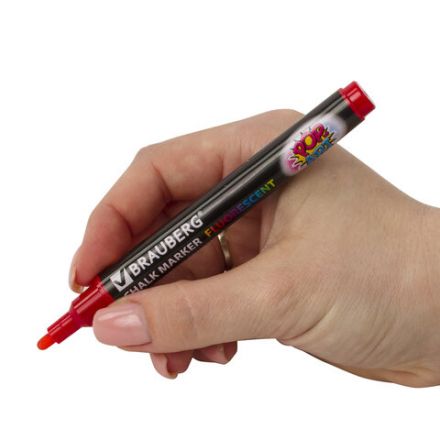 Маркер меловой "POP-ART" КРАСНЫЙ, 3,5 мм, стираемый, для гладких поверхностей, BRAUBERG, 151521 Маркер меловой "POP-ART" КРАСНЫЙ, 3,5 мм, стираемый, для гладких поверхностей, BRAUBERG, 151521