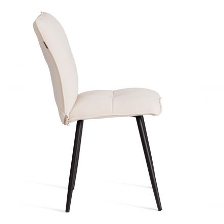 Стул обеденный Sweet LT, флок , молочный/черный, 4, 41х55х88 см