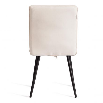 Стул обеденный Sweet LT, флок , молочный/черный, 4, 41х55х88 см
