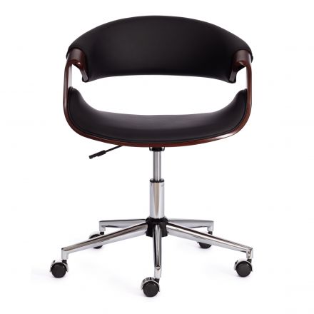 Кресло BEND  орех, кож/зам черный