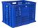 Ящик 600х400х410 перф. стенки сплошное дно синий Ящик 600х400х410 перф. стенки сплошное дно синий