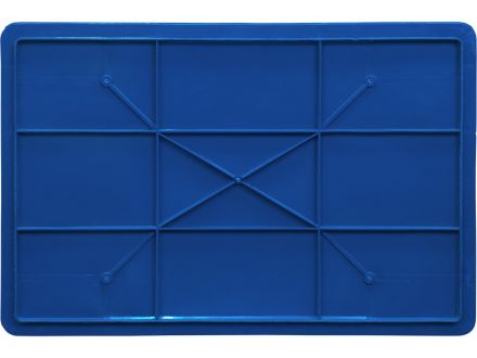 Ящик 600х400х410 перф. стенки сплошное дно синий Ящик 600х400х410 перф. стенки сплошное дно синий