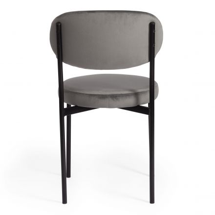 Стул REVO (mod. 7033) ткань/металл, 47х54х82 см, высота до сиденья 47 см, серый barkhat 26/черный