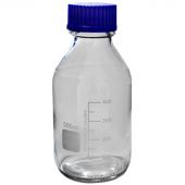 Банка лабораторная 500 мл, свет.стекло, градуир., крышка, 24 шт/уп 10006802