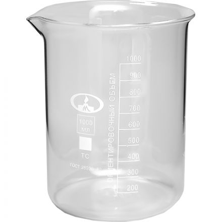 Стакан Н-1-1000 с делением, 6 шт/уп, 10003806