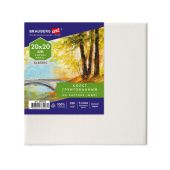 Холст на картоне, 20х20 см, 280 г/м2, грунтованный, 100% хлопок, BRAUBERG ART CLASSIC, 192183