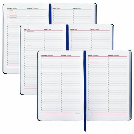 Ежедневник недатированный А5 (138х213 мм), BRAUBERG VISTA, под кожу, гибкий, 136 л., "London", 111993