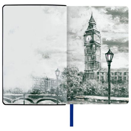 Ежедневник недатированный А5 (138х213 мм), BRAUBERG VISTA, под кожу, гибкий, 136 л., "London", 111993