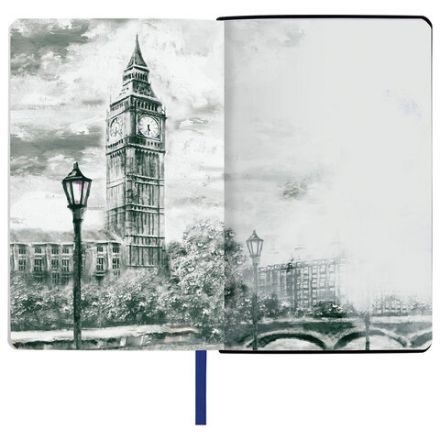 Ежедневник недатированный А5 (138х213 мм), BRAUBERG VISTA, под кожу, гибкий, 136 л., "London", 111993