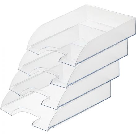 Лоток горизонтальный ATTACHE, прозрачный 4шт/упаковке