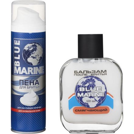 Подарочный набор Blue Marine Бальзам п/бритья 100 + Пена д/бритья 200мл муж