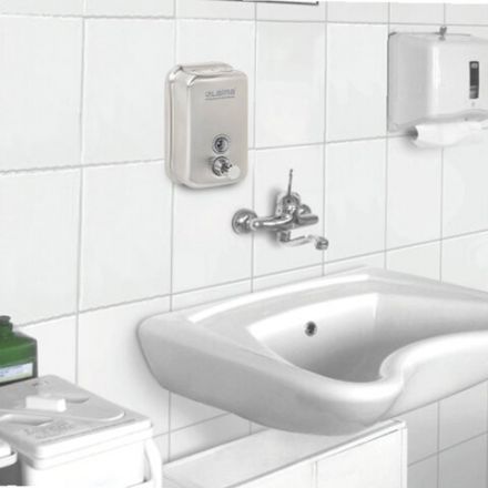 Дозатор для жидкого мыла LAIMA PROFESSIONAL INOX (гарантия 3 года), 0,5 л, нержавеющая сталь, матовый, 605396 Дозатор для жидкого мыла LAIMA PROFESSIONAL INOX (гарантия 3 года), 0,5 л, нержавеющая сталь, матовый, 605396