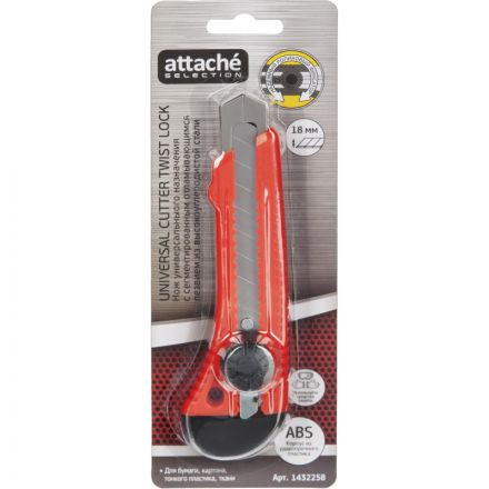 Нож универсальный Attache Selection 18мм,метал.направл.,Twist lock