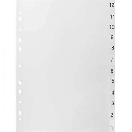 Разделитель листов 12-1 цифровые пластик.Комус