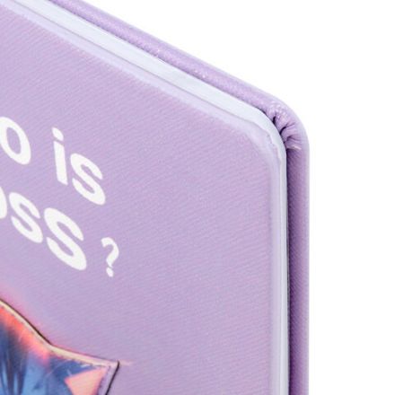 Дневник 1-11 класс 48 л., обложка кожзам (твердая с поролон), 3D-элемент, BRAUBERG, "Суровый кот", 107221