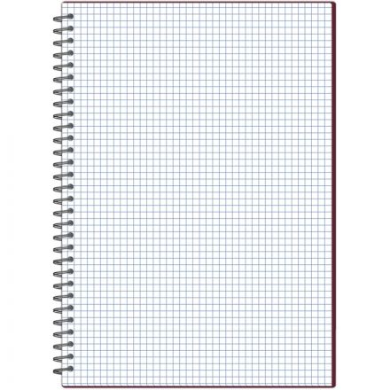 Бизнес-тетрадь А4 96л пластик бордов с тиснением Attache гребень клетка Бизнес-тетрадь А4 96л пластик бордов с тиснением Attache гребень клетка