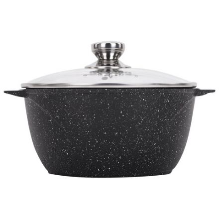 Кастрюля 4 л с жаропрочной крышкой 24 см, антипригарное покрытие, МЕЧТА "Гранит Black", 44802 Кастрюля 4 л с жаропрочной крышкой 24 см, антипригарное покрытие, МЕЧТА "Гранит Black", 44802