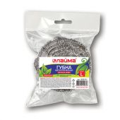 Губка (мочалка) металлическая, спиральная, 50 г, БОЛЬШАЯ, для посуды, гриля, плиты, LAIMA, 603101
