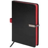 Ежедневник датированный 2026 А5 138x213 мм, BRAUBERG "Inspiration", под кожу, цветной срез, черный, 117473