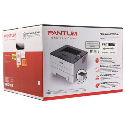 Принтер лазерный PANTUM P3010DW А4, 30 стр./мин., 60000 стр./мес., ДУПЛЕКС, Wi-Fi, сетевая карта, NFC Принтер лазерный PANTUM P3010DW А4, 30 стр./мин., 60000 стр./мес., ДУПЛЕКС, Wi-Fi, сетевая карта, NFC