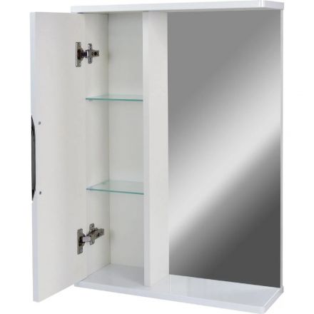 Зеркало TZ_Афина 50 со шкафом, универсальное, белое