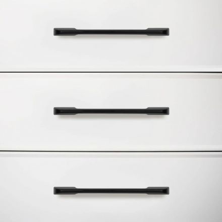 Ручка УЗК_скоба меб.StahlBuro A300-128 (16662) BL матовый черный 2шт/уп