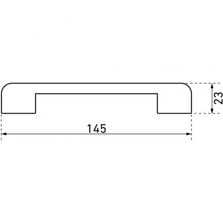 Ручка УЗК_скоба меб.StahlBuro A300-128 (16662) BL матовый черный 2шт/уп