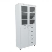 Шкаф медицинский Hilfe МД 2 1780/R-5 (металл/стекло, 800х400х1850 мм)