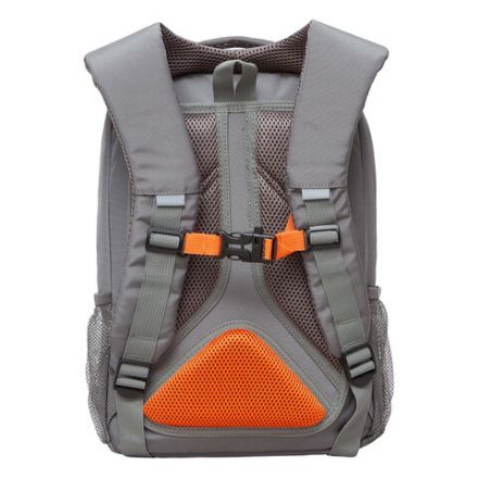 Рюкзак GRIZZLY школьный, анатомическая спинка, 2 отделения, для мальчиков, "MINIMAL GREY", 39х26х19 см, RB-356-5/3